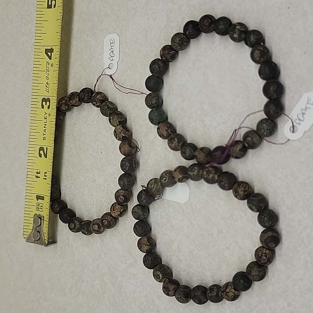 COPY - Brown agate stone bracelets